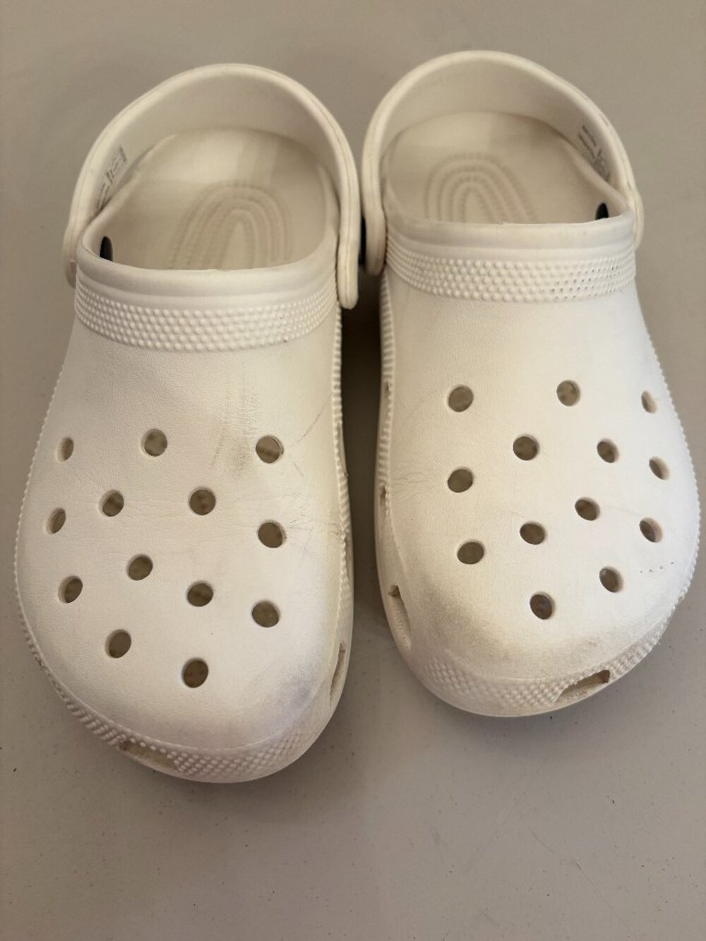 White Crocs 9 Mens
